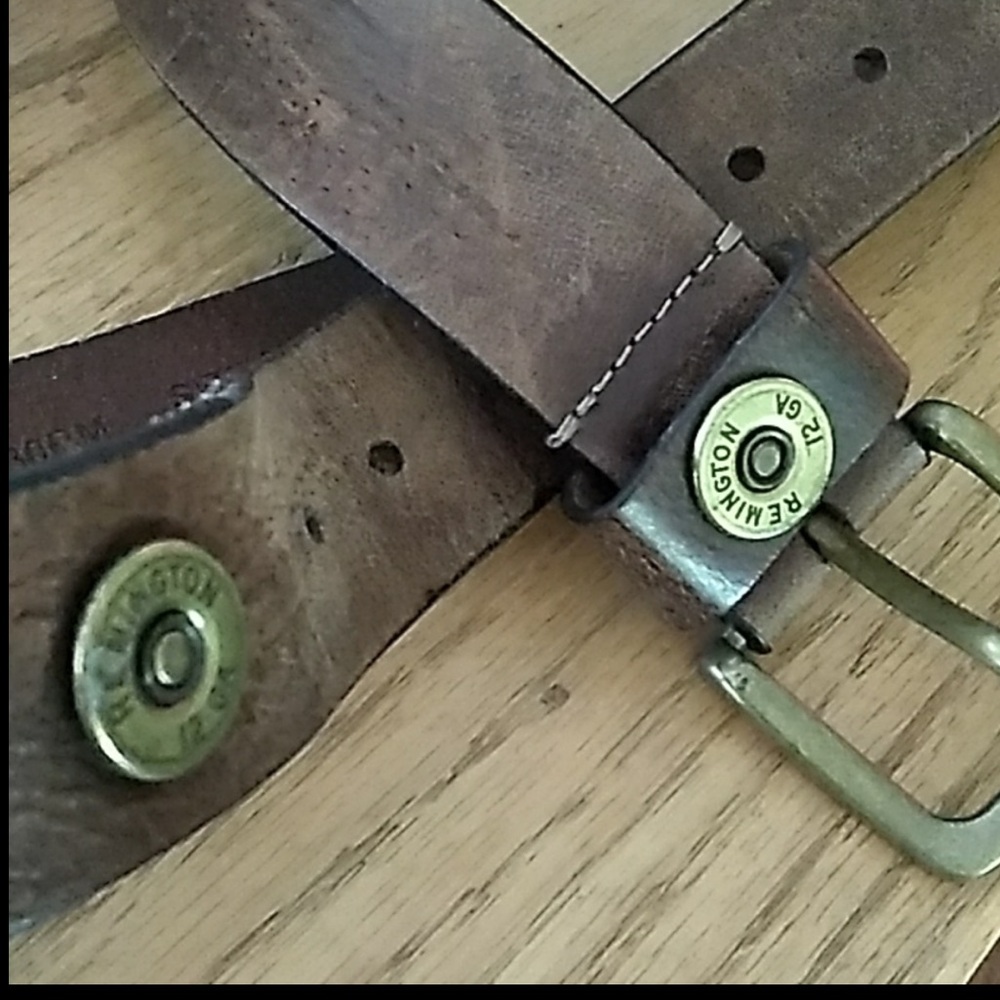 🔫 Remington CARTRIDGE CONCHO DISTRESSED BROWN Leather Belt- size   XXL